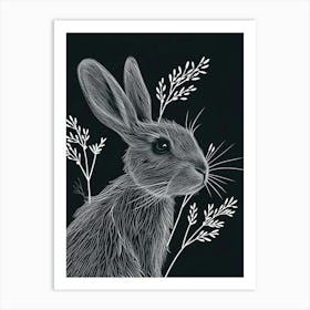 Jersey Wooly Rabbit Minimalist Illustration 4 Art Print