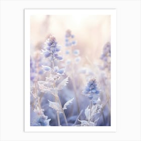 Frosty Botanical Bluebonnet 1 Art Print