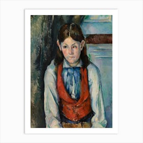 Boy In A Red Vest, Paul Cézanne Art Print