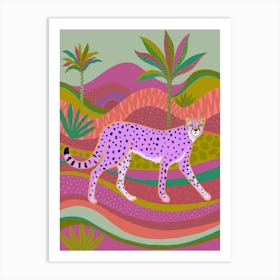 Pink Cheetah 1 Art Print