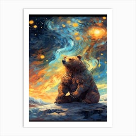 Bear In The Sky Art Print