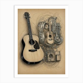 Acoustic Guitar 2 Art Print