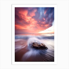 Sunset On The Beach 1 Art Print