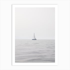 Sailboat sailing in the Atlantic Sea, Canary Islands Art Print
