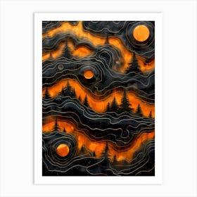 Twilight Abstract Painting Art Print