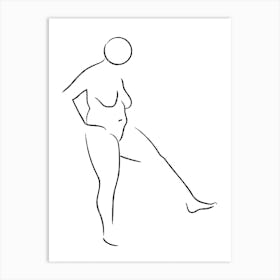 Standing Nude 4 Art Print