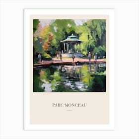 Parc Monceau Paris France 3 Vintage Cezanne Inspired Poster Poster