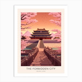 The Forbidden City Beijing China Travel Poster Art Print