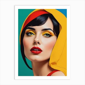 Woman Portrait In The Style Of Pop Art (21) Art Print