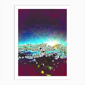 Cityscape At Night 36 By Binod Dawadi Art Print