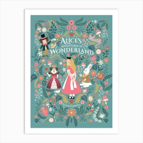 Alice In Wonderland Pink Art Print