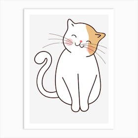 Kawaii Cat 1 Art Print