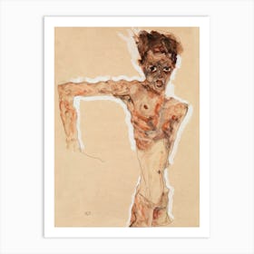 Naked Man, Self Portrait (1911), Egon Schiele Art Print