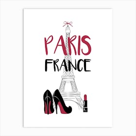 Paris France Fashion Art Print