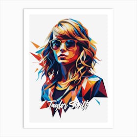 Taylor Swift 05 Portrait Music Icon WPAP Pop Art Style Art Print