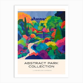 Abstract Park Collection Poster Luxembourg Gardens Paris 3 Art Print