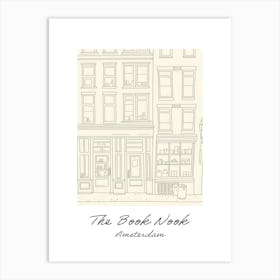 Amsterdam The Book Nook Pastel Colours 4 Poster Art Print