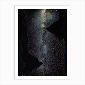 Mountains Surreal Milkyway Art Print