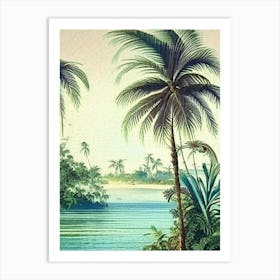 Ripples In Ocean Landscapes Waterscape Vintage Illustration 3 Art Print