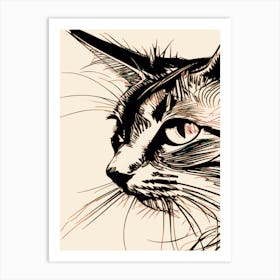 Portrait Of A Stray Cat 1 Art Print