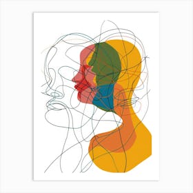 Abstract Women Portrait Series 12 Art Print