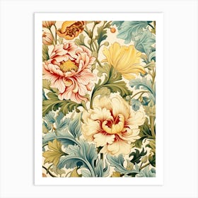 Floral Wallpaper 339 Art Print