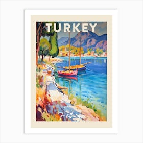 Fethiye Turkey 4 Fauvist Painting  Travel Poster Art Print