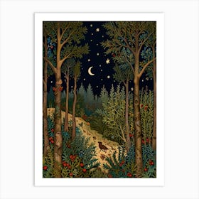 William Morris Night In The Woods 23 Art Print