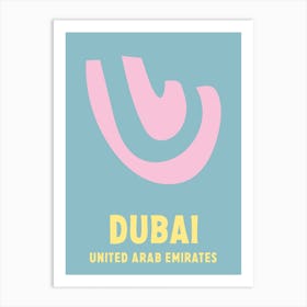 Dubai, United Arab Emirates, Graphic Style Poster 5 Art Print