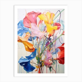 Abstract Flower Painting Morning Glory 1 Art Print