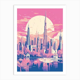 Dubai In Risograph Style 2 Art Print