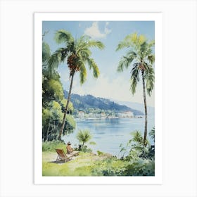 Jardim Botnico Do Rio De Janeiro Brazil Watercolour  Art Print