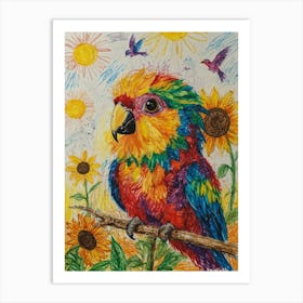 Colorful Parrot 15 Art Print