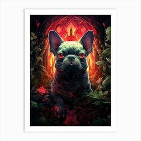 Dog In The Forest Art Print