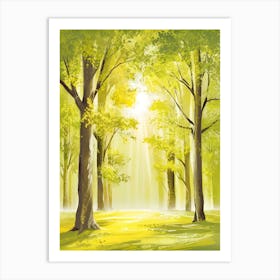 Illustration Of A Forest Art Print