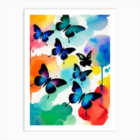 Watercolor Butterflies 5 Art Print