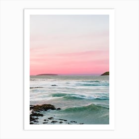 Cemaes Bay, Anglesey, Wales Pink Photography 2 Art Print