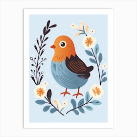 Baby Animal Illustration  Bird 1 Art Print