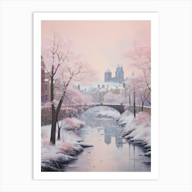 Dreamy Winter Painting Newcastle United Kingdom Art Print