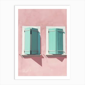 Pink windows Art Print