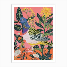 Spring Birds Pigeon 5 Art Print