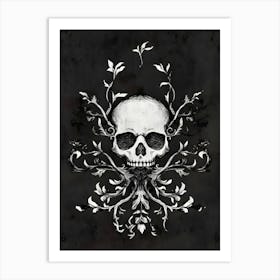 Skull And Branches Canvas Print Art Print