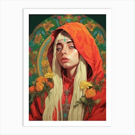 Billie Eilish Saint Portrait 2 Art Print