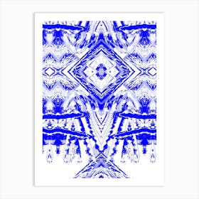 Blue And White Abstract 1 Art Print