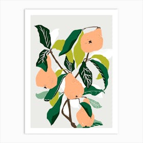 Orange Pears Art Print