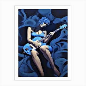 Blues Soul Series 16 - Blues Girl Guitar Lounge Art Print