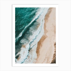 Aerial View Of The Beach 2 Art Print