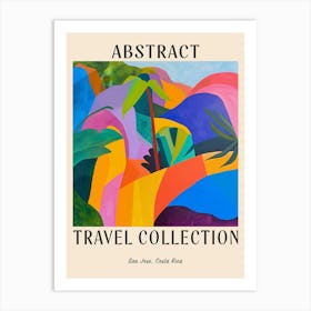 Abstract Travel Collection Poster San Jos Costa Rica 1 Art Print