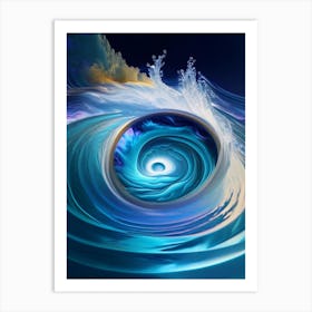 Whirlpool, Water, Waterscape Holographic Art Print