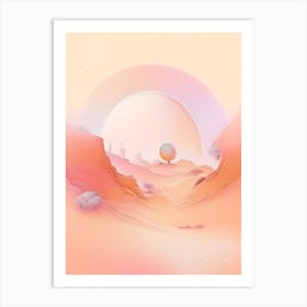 Mars Gouache Space Art Print